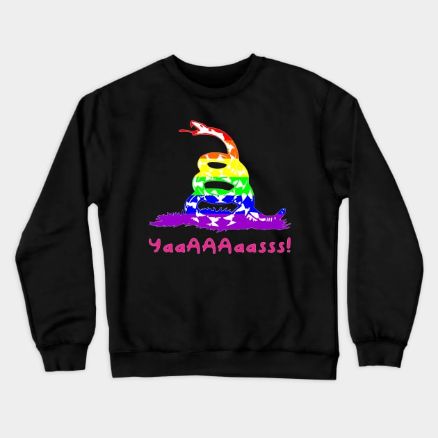 Gay Pride Gadsden Snake Crewneck Sweatshirt by Muzehack